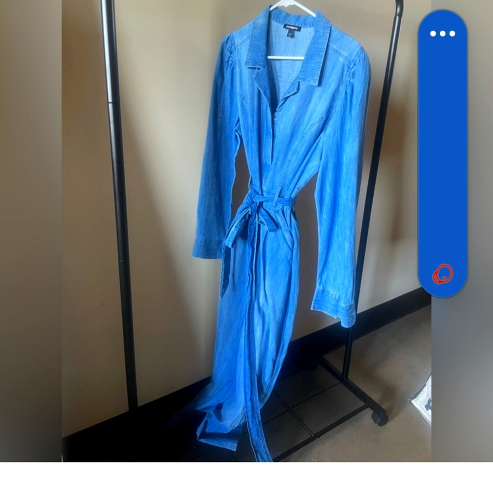 Express Denim Jumpsuit M NWT